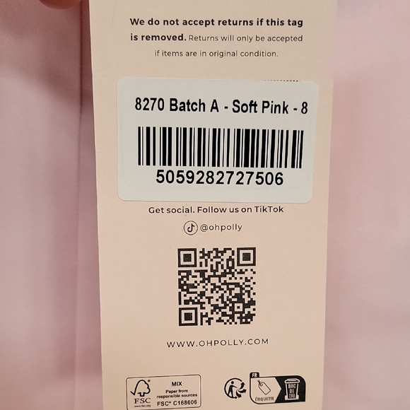 Oh Polly Blush Pink Mini Dress Size 4 New with Tags - Picture 4 of 10